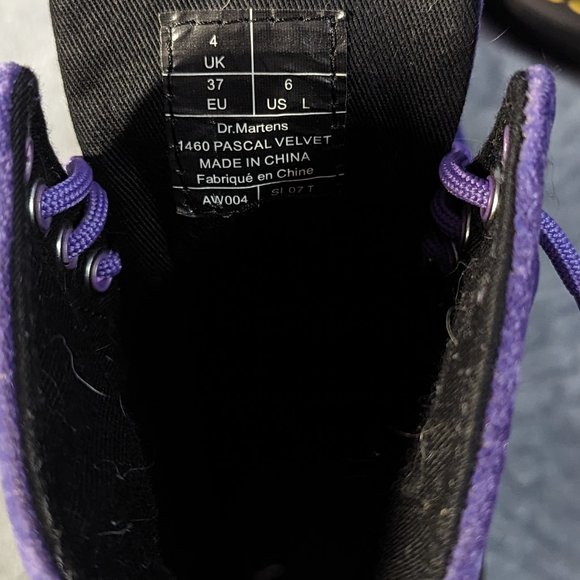 Doc Marten's 1460 Pascal boots - purple velvet - Picture 3 of 7